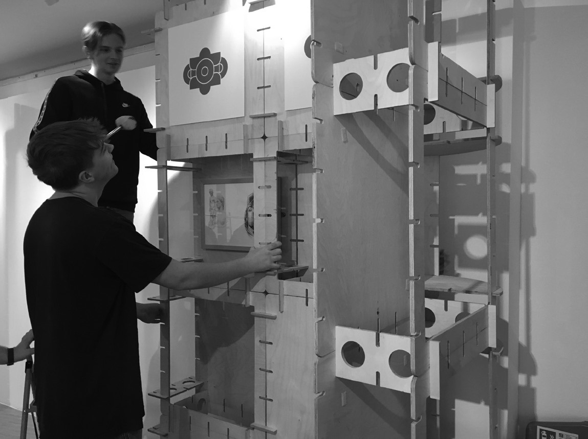 Third year student install a pop-up exhibition at a local gallery, 2019